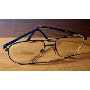 Vtg Firenza Aviator Blue Metal Eyeglass Glasses Frames ONLY Size 57-16